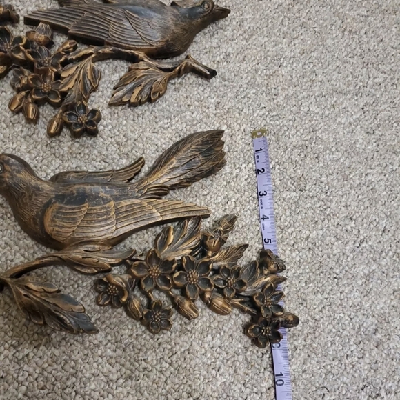 Vintage Dart Coppercraft Guild Bird and Floral Wall Hanging Decor EUC Set Of Two - Picture 6 of 11